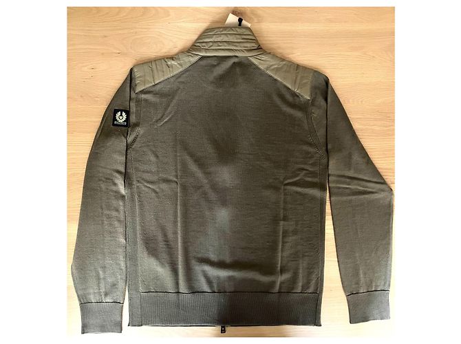 Belstaff Kelby Zip Cardigan Brown Wool - view 5