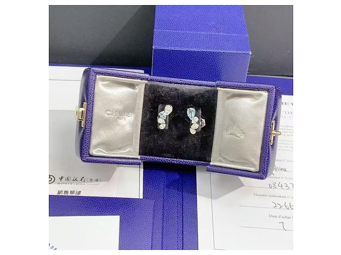 Orecchini Chaumet Josephine Ronde d'Aigrettes in oro bianco e diamanti - vista 3