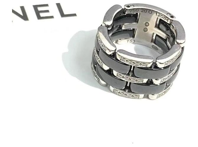 Anello a catena Chanel Ultra Collection diamanti oro bianco 18k Argento - vista 2