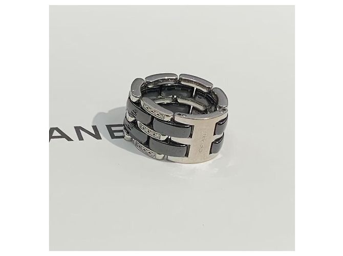 Anello a catena Chanel Ultra Collection diamanti oro bianco 18k Argento - vista 3