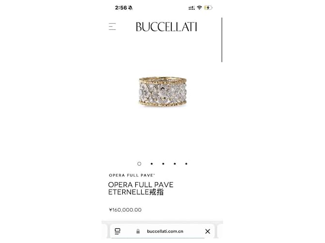 Anello Buccellati OPERA Full pave eternelle diamante taglia 50 Argento - vista 2