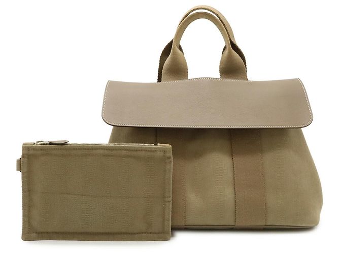 Hermès Borsa tote Hermes Valparaiso PM Taupe - vista 2