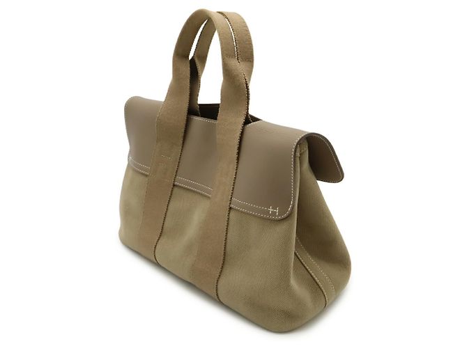 Hermès Borsa tote Hermes Valparaiso PM Taupe - vista 3