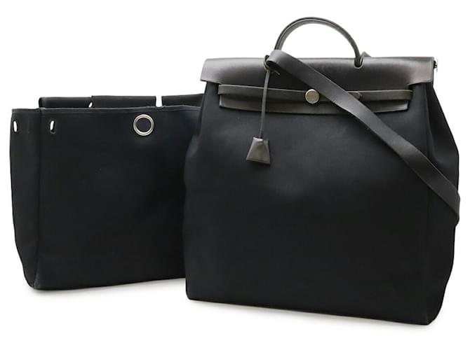 Hermès HERMES Borsa Herbag MM Nero - vista 2