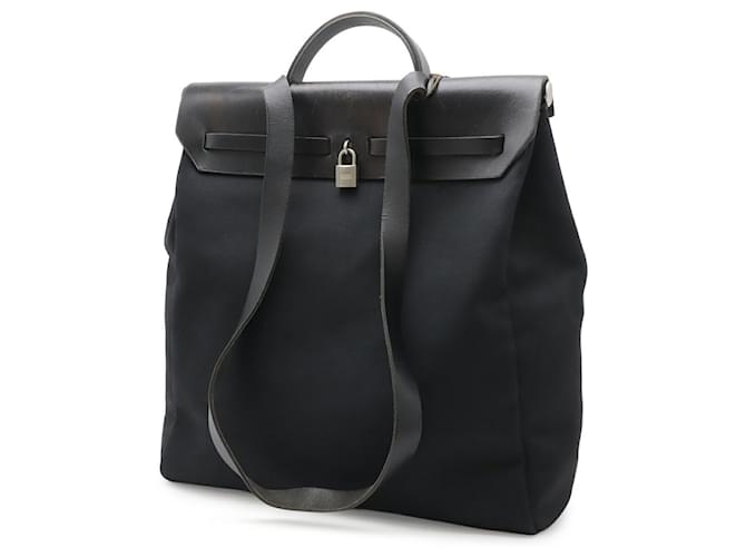 Hermès HERMES Borsa Herbag MM Nero - vista 3