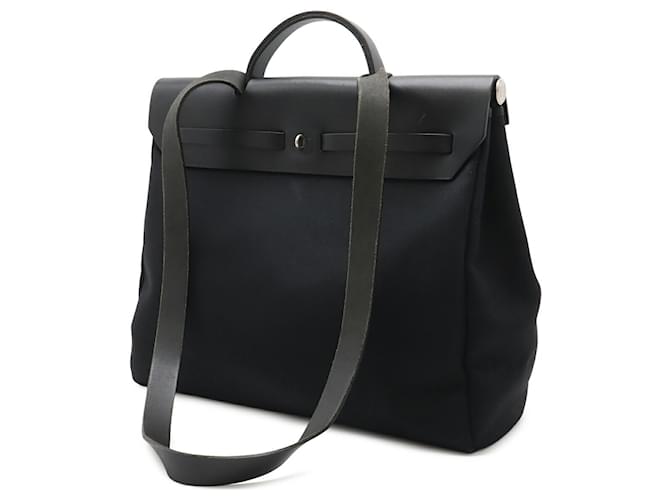Borsa Herbag MM di Hermès Nero - vista 3