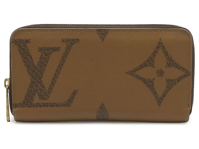 Louis Vuitton Monogram Giant Reverse Zippy Geldbörse Braun Hellbraun - Ansicht 2