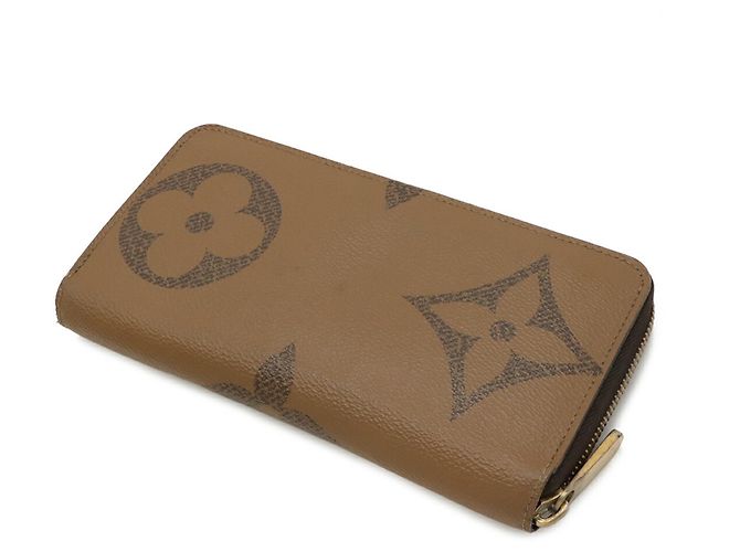 Louis Vuitton Monogram Giant Reverse Zippy Geldbörse Braun Hellbraun - Ansicht 3