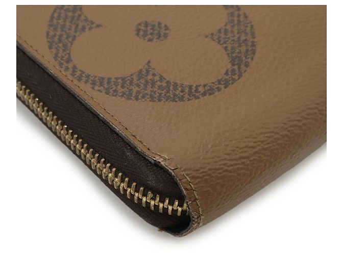 Louis Vuitton Monogram Giant Reverse Zippy Geldbörse Braun Hellbraun - Ansicht 4