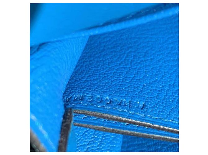Borsa Hermès Loveuris 19 in pelle blu tanzanite - vista 7