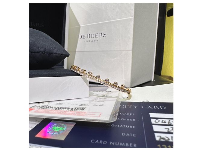 Bracciale De Beers Dewdrop in oro rosa e diamanti D'oro - vista 4