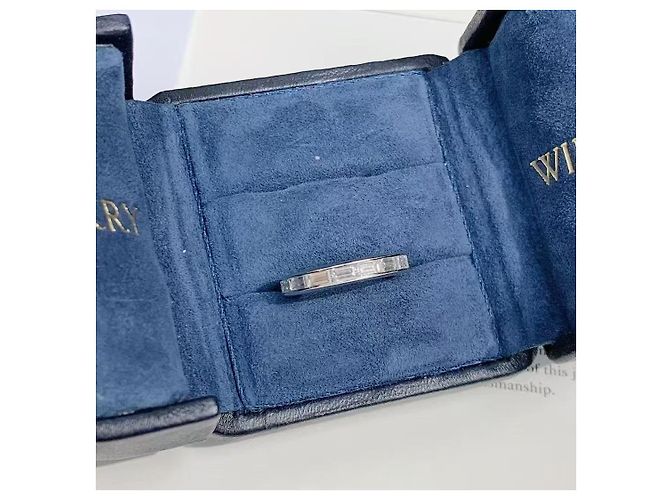 Harry Winston Ring mit Smaragdschliff Diamant Silber - Ansicht 4