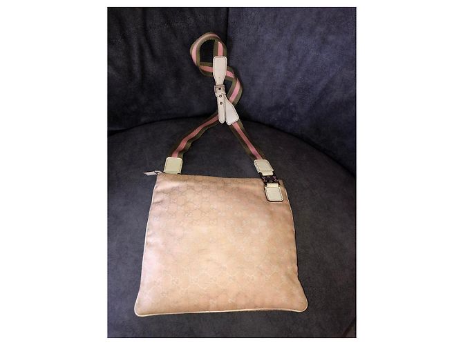 Borsa a spalla Gucci GG Canvas Beige - vista 2