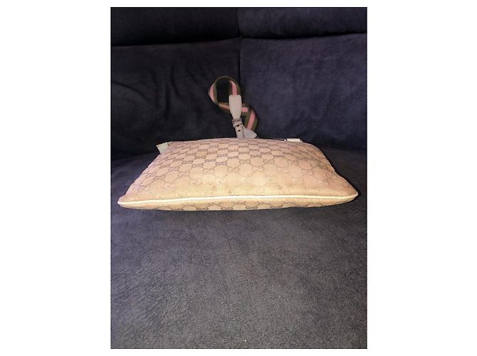 Borsa a spalla Gucci GG Canvas Beige - vista 3