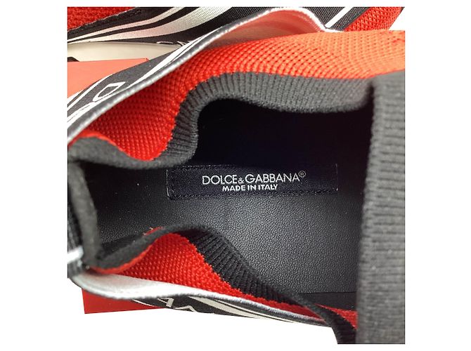 Sneakers Slip-On Sorrento Dolce & Gabbana in Poliestere Rosso - vista 11