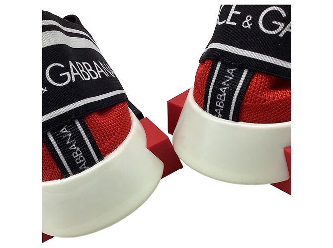 Sneakers Slip-On Sorrento Dolce & Gabbana in Poliestere Rosso - vista 12