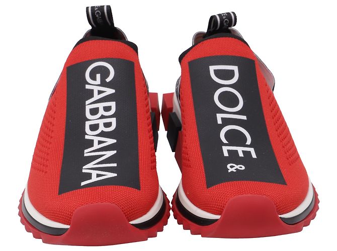 Sneakers Slip-On Sorrento Dolce & Gabbana in Poliestere Rosso - vista 2