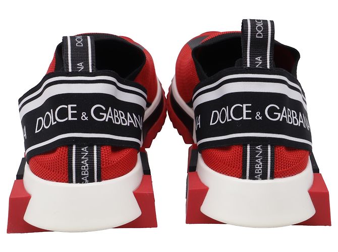 Sneakers Slip-On Sorrento Dolce & Gabbana in Poliestere Rosso - vista 5