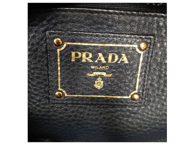 Bolsa tote Prada Vitello Daino em couro preto - vista 4