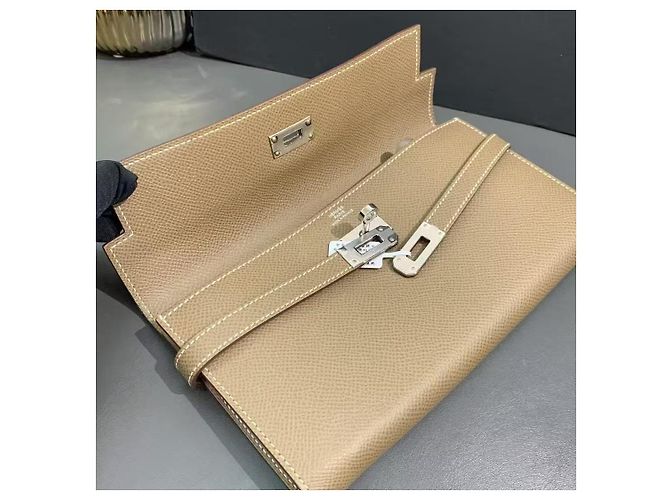Hermès Kelly Wallet Elephant Grey Epsom Leather - view 4