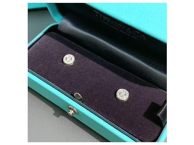 Orecchini Tiffany & Co in diamante e platino Argento - vista 2