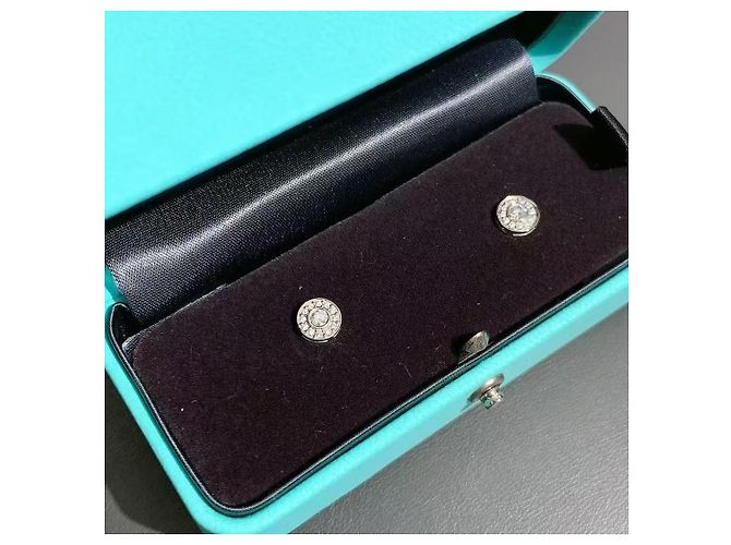 Orecchini Tiffany & Co in diamante e platino Argento - vista 4