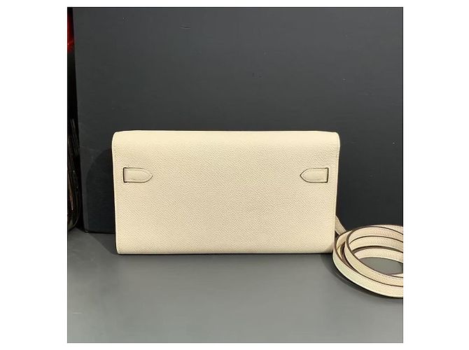 Borsa Tote Hermès Kelly Love Bianca e Gialla Bianco - vista 2