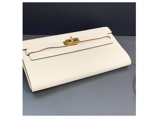 Borsa Tote Hermès Kelly Love Bianca e Gialla Bianco - vista 3