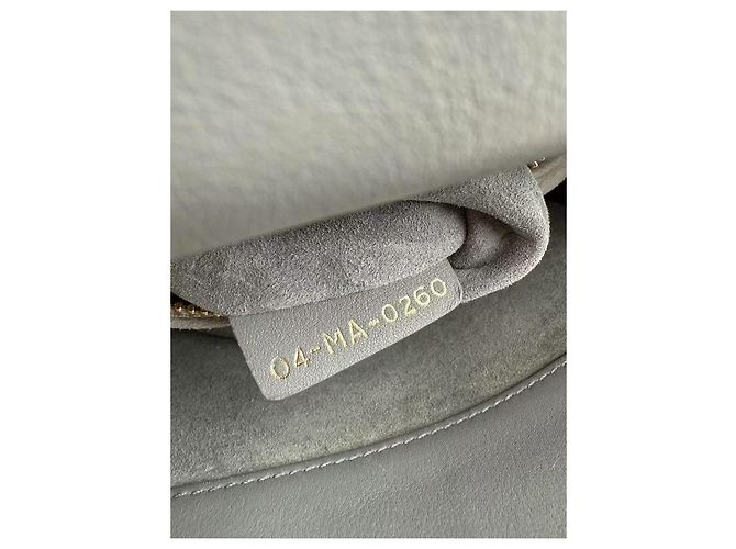 Borsa Dior Duchess con perle grigie a tre parti in agnello Grigio - vista 5