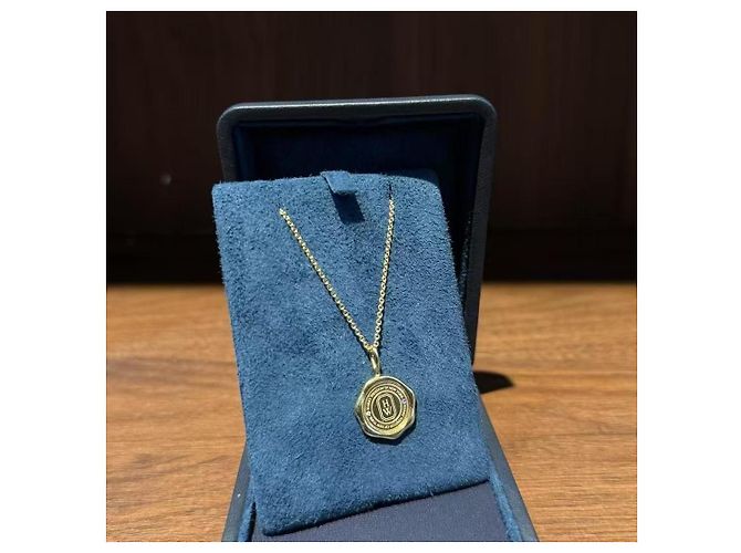 Harry Winston Charms Logo Anhänger Halskette 18K Gelbgold - Ansicht 3