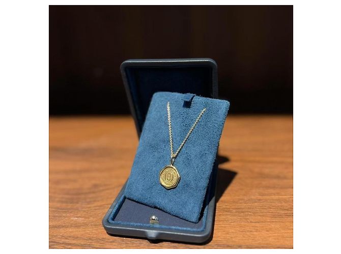 Harry Winston Charms Logo Anhänger Halskette 18K Gelbgold - Ansicht 5