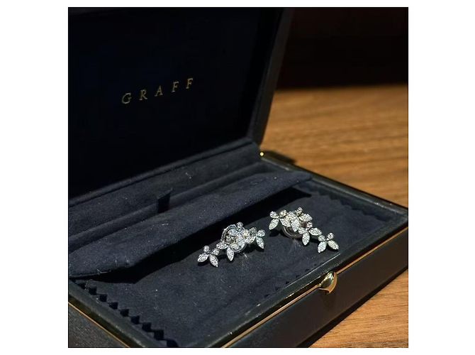 Orecchini Graff quattro farfalle in diamante e platino Argento - vista 4