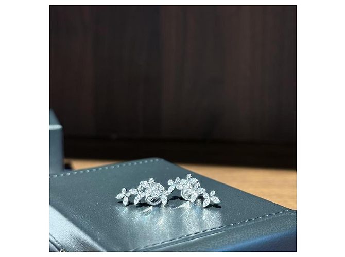Orecchini Graff quattro farfalle in diamante e platino Argento - vista 5