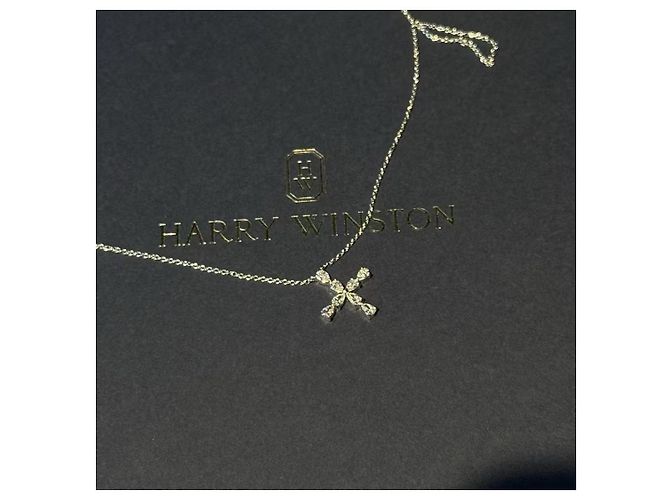 Collana Harry Winston Croce con Diamanti Argento - vista 5