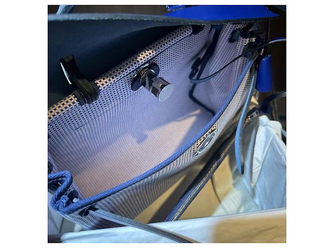 Hermès Lovebag 31 Panda Edizione Limitata Blu e Bianco - vista 5