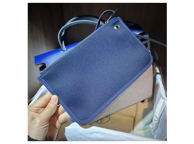 Hermès Lovebag 31 Panda Edizione Limitata Blu e Bianco - vista 6