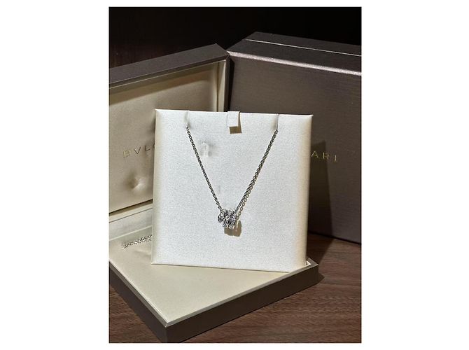 Bulgari Collana Bvlgari Serpenti Viper in oro bianco 18K e diamanti a tre fili Argento - vista 2