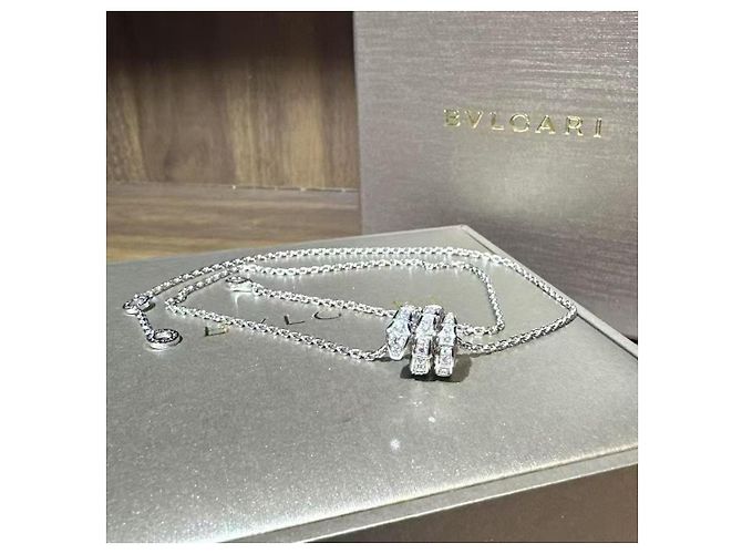 Bulgari Collana Bvlgari Serpenti Viper in oro bianco 18K e diamanti a tre fili Argento - vista 5