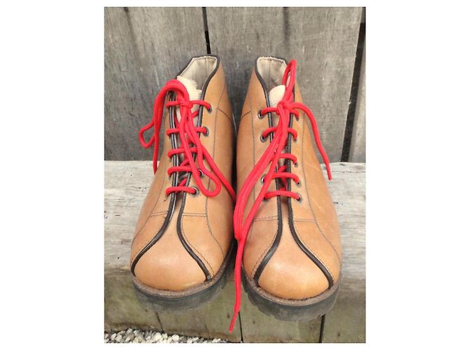 Autre Marque Botas de senderismo de cuero marrón claro - vista 3