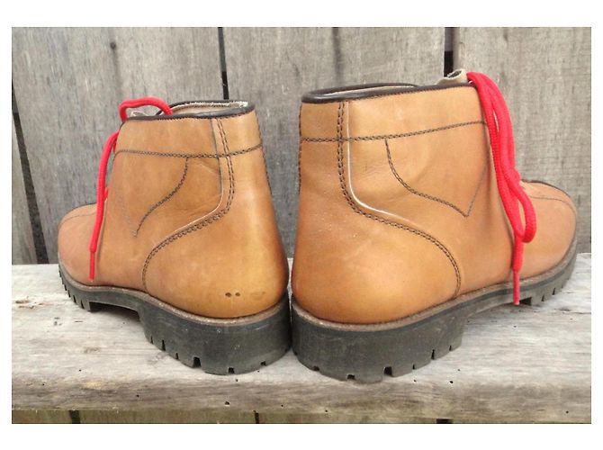 Autre Marque Botas de senderismo de cuero marrón claro - vista 4
