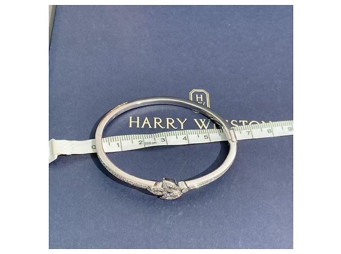 Bracciale Harry Winston Lily Cluster Diamanti Platino Taglia S Argento - vista 4
