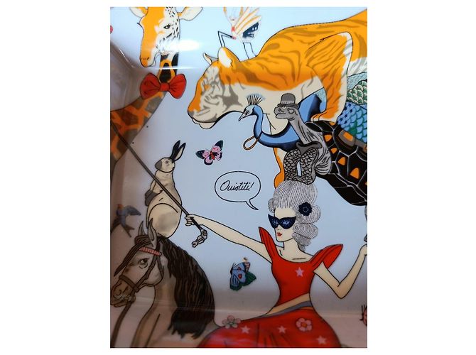 Trim Hermès Story Change Porcelain Tray Black White Red Blue Golden Green Orange - view 5