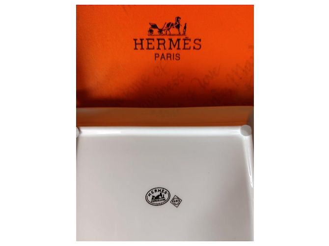 Trim Hermès Story Change Porcelain Tray Black White Red Blue Golden Green Orange - view 8
