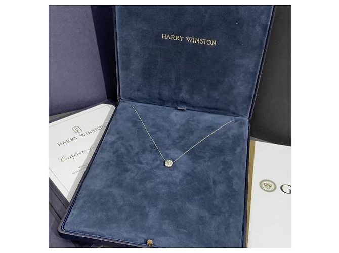 Collana Harry Winston 1 carato di diamanti 1,01 ct Argento - vista 3