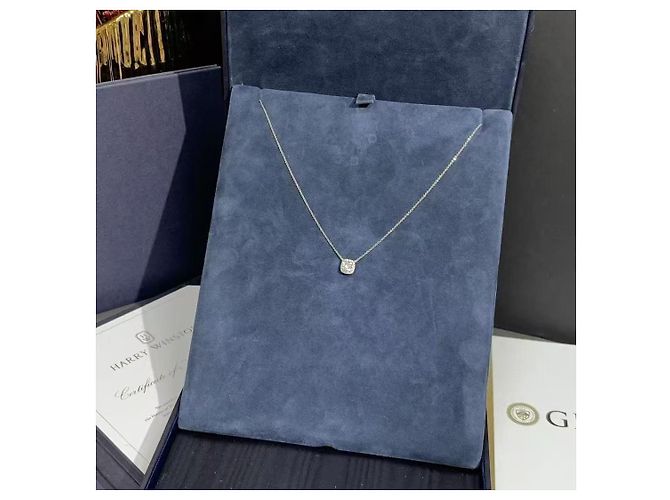 Collana Harry Winston 1 carato di diamanti 1,01 ct Argento - vista 4