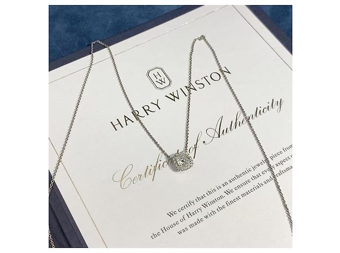 Collana Harry Winston 1 carato di diamanti 1,01 ct Argento - vista 9