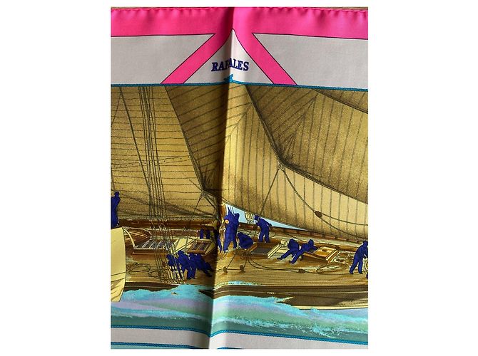 Hermès Seidentuch Rafales 90x90 Mehrfarben - Ansicht 5