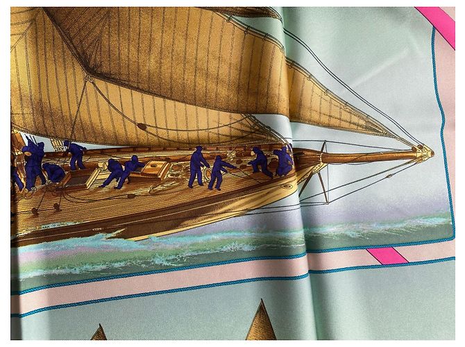 Hermès Seidentuch Rafales 90x90 Mehrfarben - Ansicht 6