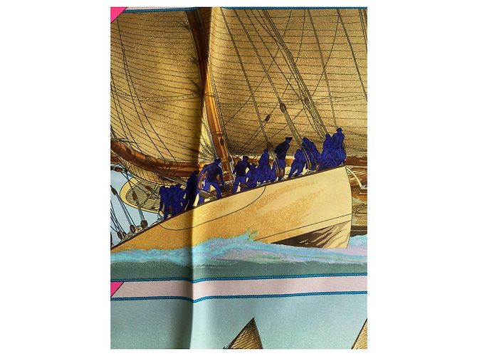 Hermès Seidentuch Rafales 90x90 Mehrfarben - Ansicht 7