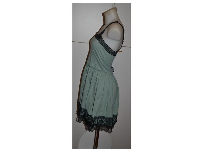 Lanvin Mini Kleid Zuckerpapier mit schwarzer Spitze Mehrfarben - Ansicht 3